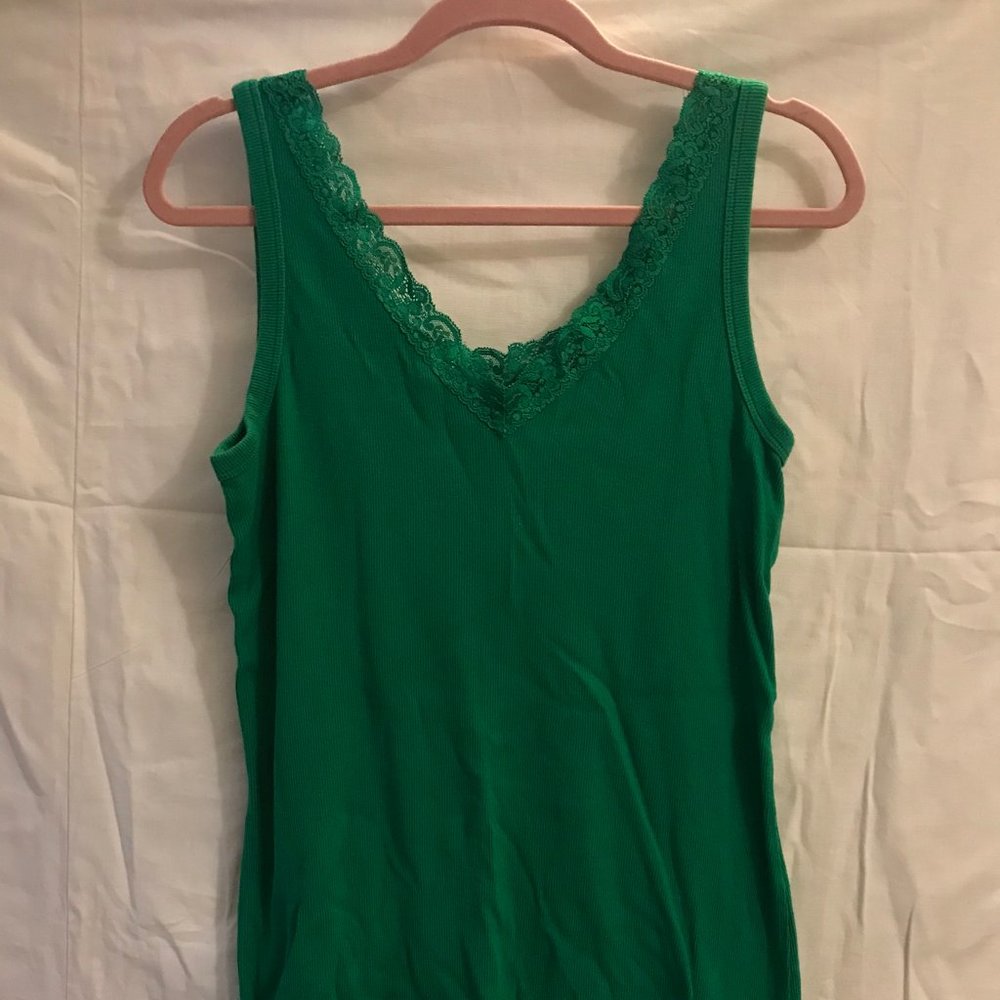 Addition Elle Green Tank Top Size 1X